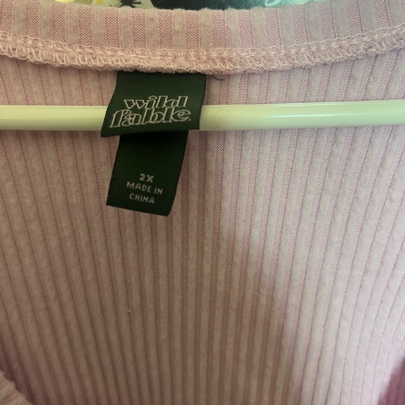 Wild Fable Light Pink Ribbed Top - Picture 3 of 4